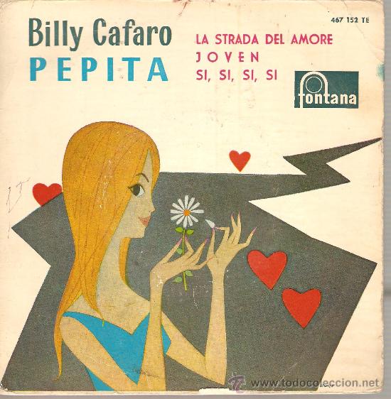 Discos de vinilo: EP BILLY CAFARO - LA STRADA DEL AMORE + 3 - Foto 1
