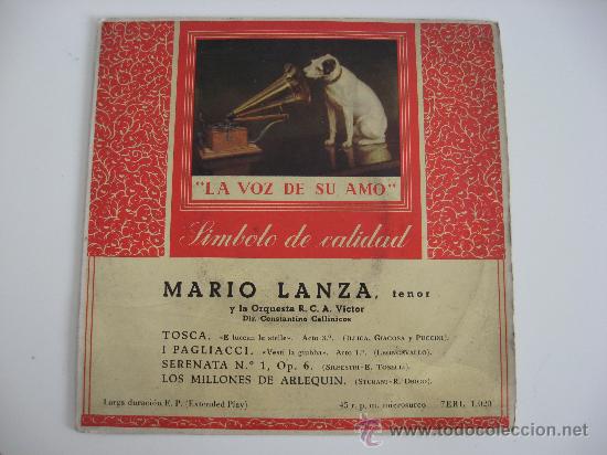 Discos de vinilo: MARIO LANZA , LA VOZ DE SU AMO, 1950. - Foto 1