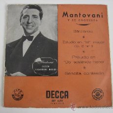 Discos de vinilo: MANTOVANI Y SU ORQUESTA, DECCA, FABRICADO EN ESPAÑA, 1950.. Lote 24499094