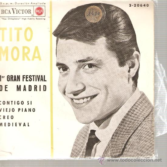 Discos de vinilo: EP TITO MORA - CONTIGO SI + 3 - Foto 1