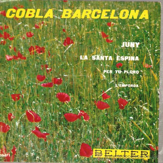 Discos de vinilo: EP SARDANES - COBLA BARCELONA - JUNY - Foto 1