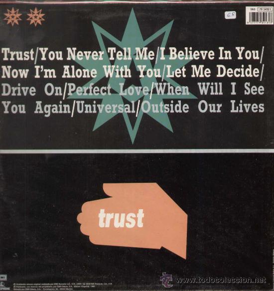 Discos de vinilo: BEYOND BROTHERS / Trust (LP EMI de 1989) - Foto 2
