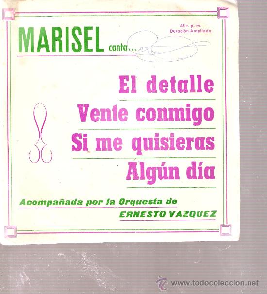 Discos de vinilo: EP MARISEL - EL DETALLE + 3 - Foto 1