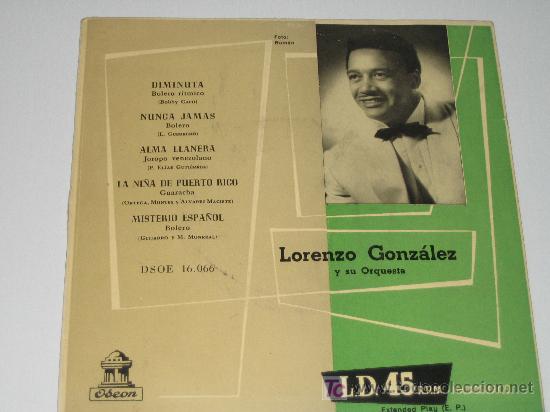 Discos de vinilo: LORENZO GONZALEZ - DIMINUTA - Foto 1