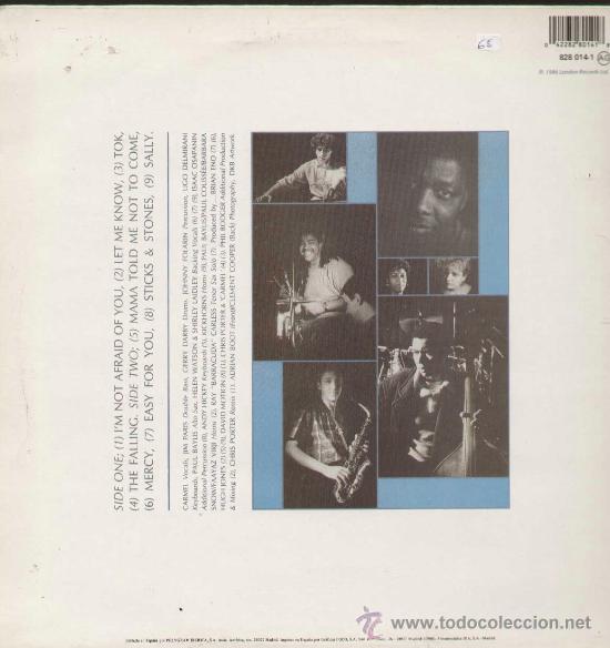 Discos de vinilo: CARMEL / The falling (LP LONDON de 1986) - Foto 2