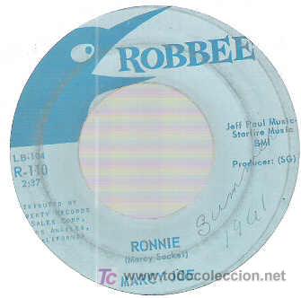 Discos de vinilo: MARCY JOE - RONNIE ** 1961 ROBBEE - Foto 1