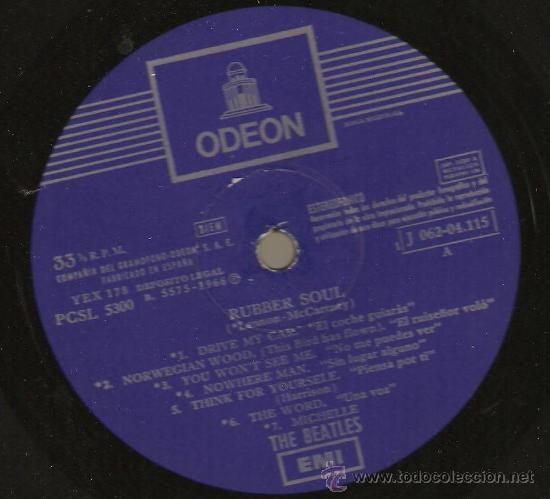 Discos de vinilo: rubber soul. the beatles.emi odeon. 1966 - Foto 1