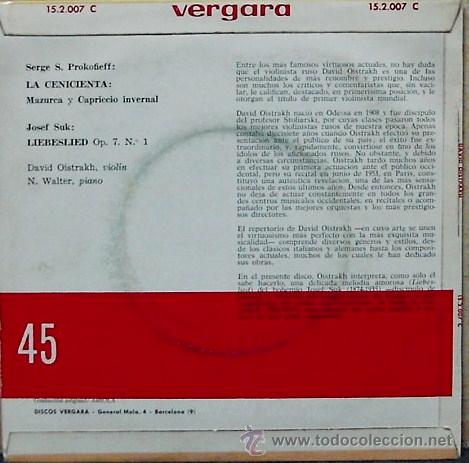 Discos de vinilo: DV0472.- DAVID OISTRAKH. VIOLIN - Foto 2