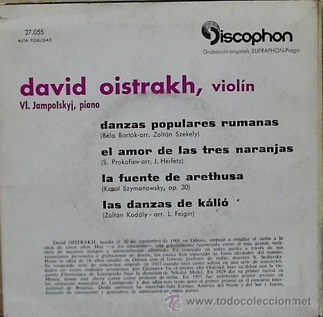 Discos de vinilo: DV0485.- DAVID OISTRAKH. VIOLIN - Foto 2