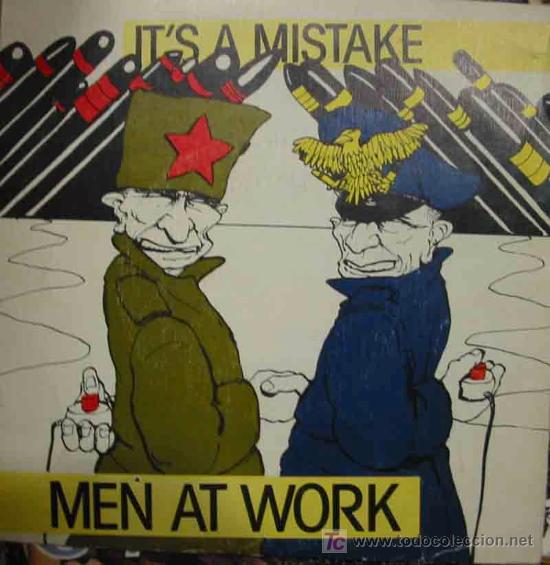 Discos de vinilo: MEN AT WORK : Its a Mistake; Shitaro. 1983 CBS A 3475 - Foto 1
