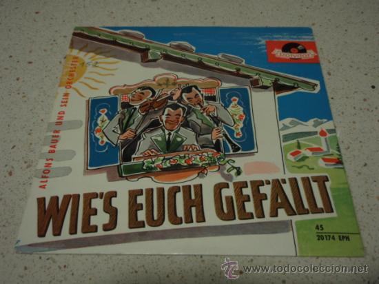 Discos de vinilo: ALFONS BAUER & ORCHESTRA    POTPOURRI    EP45  GERMANY   POLYDOR - Foto 1
