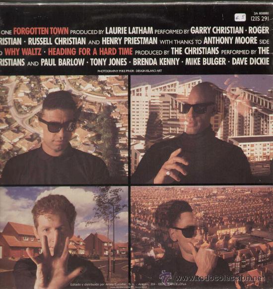 Discos de vinilo: THE CHRISTIANS / Forgotten town (MAXI ISLAND de 1987) - Foto 2
