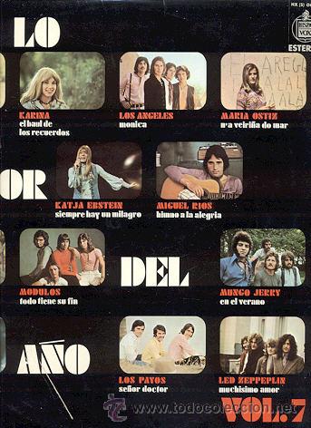 Discos de vinilo: LP 33 RPM / LOS ANGELES-MODULOS-MIGUEL RIOS -KARINA - LED ZEPPELIN-RAPHAEL // HISPAVOX 1970 - Foto 1 - 20669964