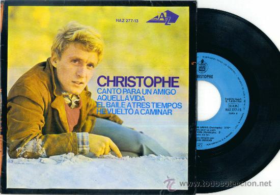 Discos de vinilo: CHRISTOPHE. Canto par un amigo      (vinilo- single ep 1966) - Foto 1