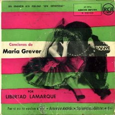 Discos de vinilo: CANCIONES DE MARIA GREVER POR LIBERTAD LAMARQUE. Lote 24877245
