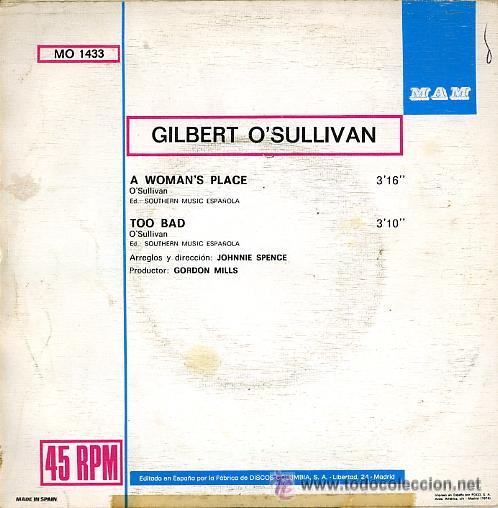 Discos de vinilo: GILBERT OSULLIVAN - Foto 2