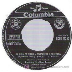 Discos de vinilo: MANOLO CARACOL - LA NIÑA DE FUEGO ***EP 1960 COLUMBIA. Lote 12440168