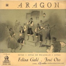 Discos de vinilo: EP FOLK ARAGON : FELISA GALE , JOSE OTO Y RONDALLA - ARAGON. Lote 25303301