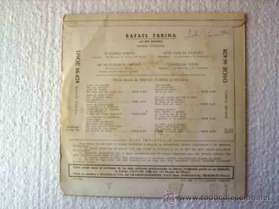 Discos de vinilo: RAFAEL FARINA -1961- - Foto 2