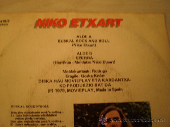 Discos de vinilo: Niko etxart. Euskal. A&ntilde;o 1979. - Foto 2