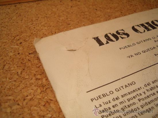 Discos de vinilo: SINGLE - LOS CHORBOS - PUEBLO GITANO - CBS 6337 - Foto 3