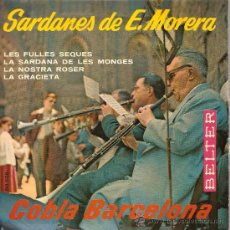 Discos de vinilo: EP SARDANES : COBLA BARCELONA - LES FULLES MORTES + 3