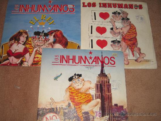 Discos de vinilo: LOTE DE TRES SINGLES - LOS  HINUMANOS - Foto 1