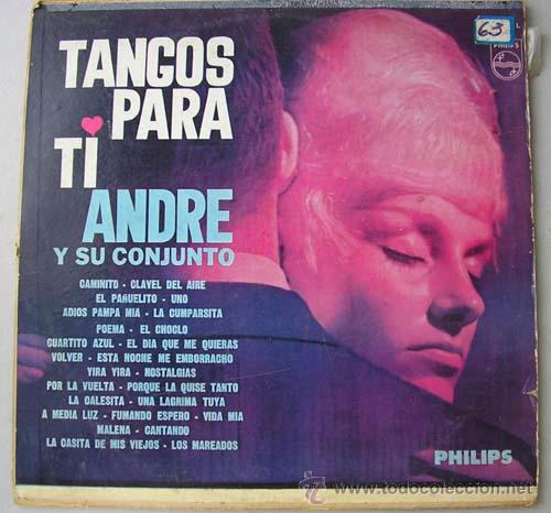 Discos de vinilo: ANDR&Eacute; Y SU CONJUNTO - TANGOS PARA T&Iacute; - LP VINILO - Foto 1