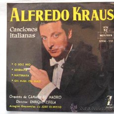 Discos de vinilo: ALFREDO KRAUS , CANCIONES ITALIANAS, O SOLE MIO, SERENATA...ZAFIRO, 1959.. Lote 26071945