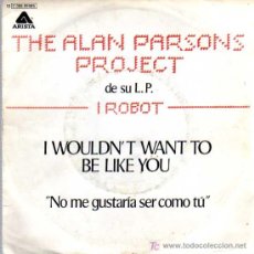 Discos de vinilo: SINGLE - THE ALAN PARSONS PROJECT - I WOULDN'T WANT TO BE LIKE YOU. Lote 12859081
