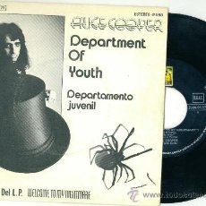 Discos de vinilo: ALICE COOPER. DEPARTMENT OF YOUTH (VINILO-SINGLE 1975)