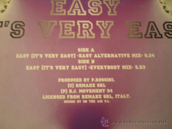 Discos de vinilo: Maxi 12&rdquo;. D&acute;N&acute; Joy. Easy - Foto 2