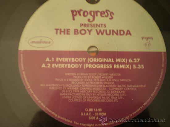 Discos de vinilo: Maxi 12&rdquo;. The Boy Wunda. Everybody - Foto 1