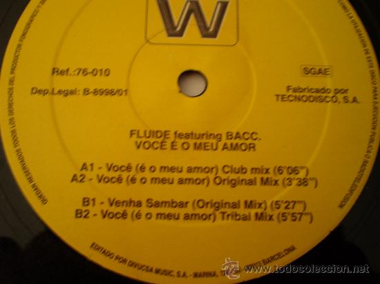 Discos de vinilo: Maxi 12&rdquo;. Fluide. Voce e o meu amor - Foto 1