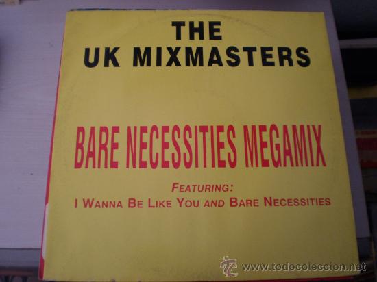 Discos de vinilo: Maxi 12&rdquo;. UK Mixmasters. Bare necessities megamix - Foto 1