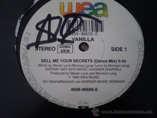 Discos de vinilo: Maxi 12&rdquo;. Vanilla. Sell me your secrets - Foto 1