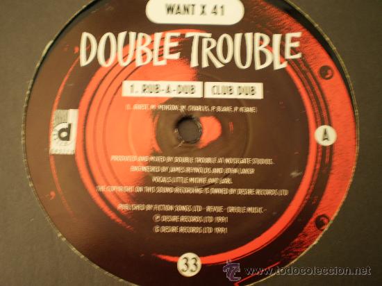 Discos de vinilo: Maxi 12&rdquo;. Double trouble. Rub a rub - Foto 1