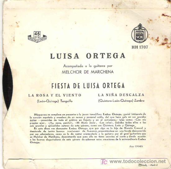 Discos de vinilo: LUISA ORTEGA - ROSA MARCHENA *** HISPAVOX 1958 - Foto 2
