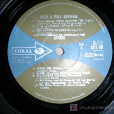 Discos de vinilo: ROCK N ROLL SURVIVAL LP - VARIOS - ORIGINAL ENGLAND - CORAL 1972 - SIN FUNDA -