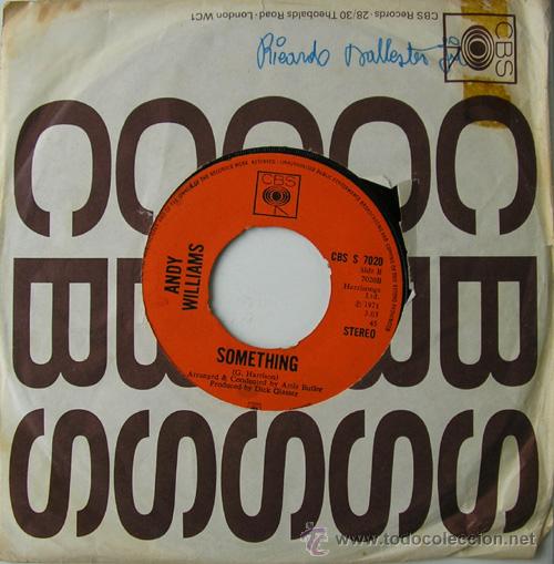 Discos de vinilo: ANDY WILLIAMS - SOMETHING - SINGLE 1971 - Foto 1