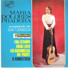 Discos de vinilo: MARIA DOLORES PRADERA ACOMPAÑADA POR LOS GEMELOS - FINA ESTAMPA *** EP ZAFIRO 1965. Lote 13153266
