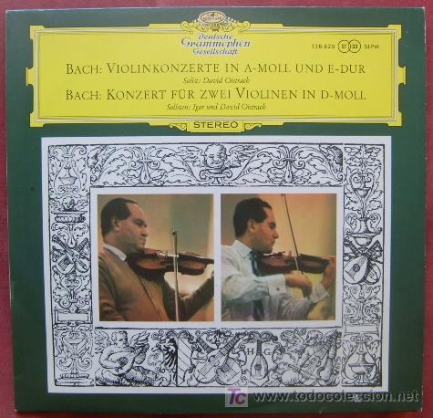 Discos de vinilo: DGG 138 820 SLPM - BACH - CONCIERTO PARA 2 VIOLINES  - OISTRACH