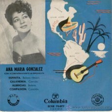 Discos de vinilo: ANA MARIA GONZALEZ - ESPINITA - EP . Lote 25171442