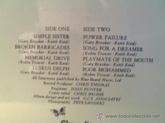 Discos de vinilo: PROCOL HARUM ---- BROKEN BARRICADES - Foto 2