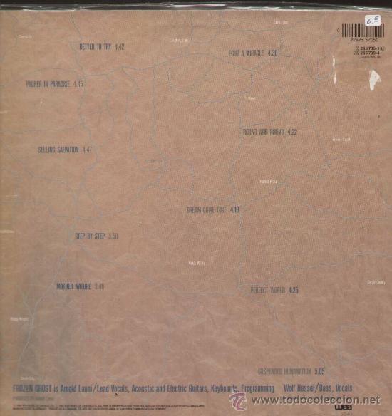 Discos de vinilo: FROZEN GHOST / Nice place to visit (LP WEA 1988) - Foto 2
