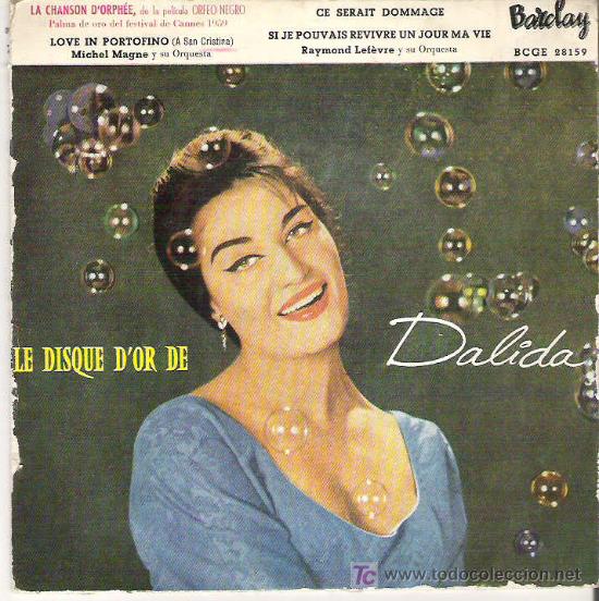 Discos de vinilo: dalida - La chanson d&rsquo;Orph&eacute;e ** ep barclay 1959 dificil - Foto 1