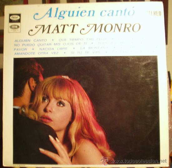 Discos de vinilo: MATT MONRO - ALQUIEN CANTO - EN ESPA&Ntilde;OL - Foto 1