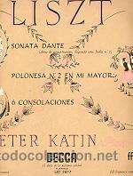 Discos de vinil: Peter Katin piano LISZT LP DECCA LXT 2877 Naranja/Dor  Ex+/Ex+