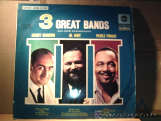 Discos de vinilo: MANCINI - HIRT -PEREZ PRADO - 3 GREAT BANDS - Foto 1