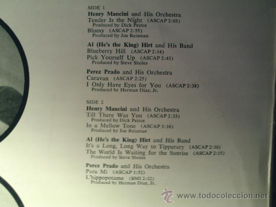 Discos de vinilo: MANCINI - HIRT -PEREZ PRADO - 3 GREAT BANDS - Foto 2